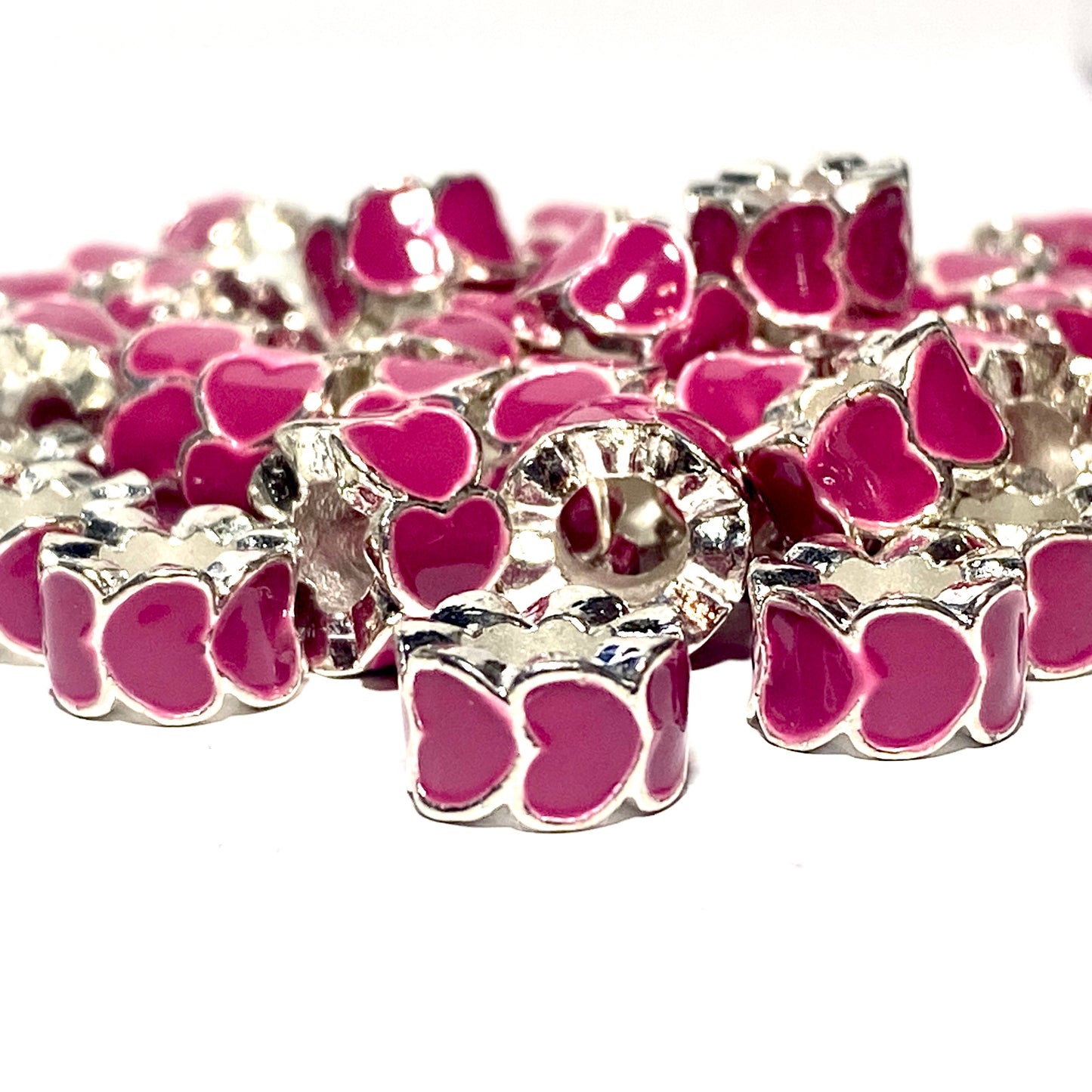 European beads - Pink Heart