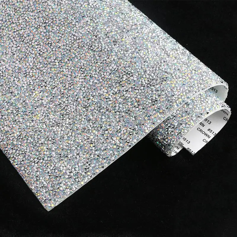 24x20cm ark strass tejp med trekantiga strass stenar