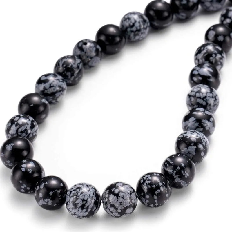 Ädelsten pärlor Natural snowflake Obsidian