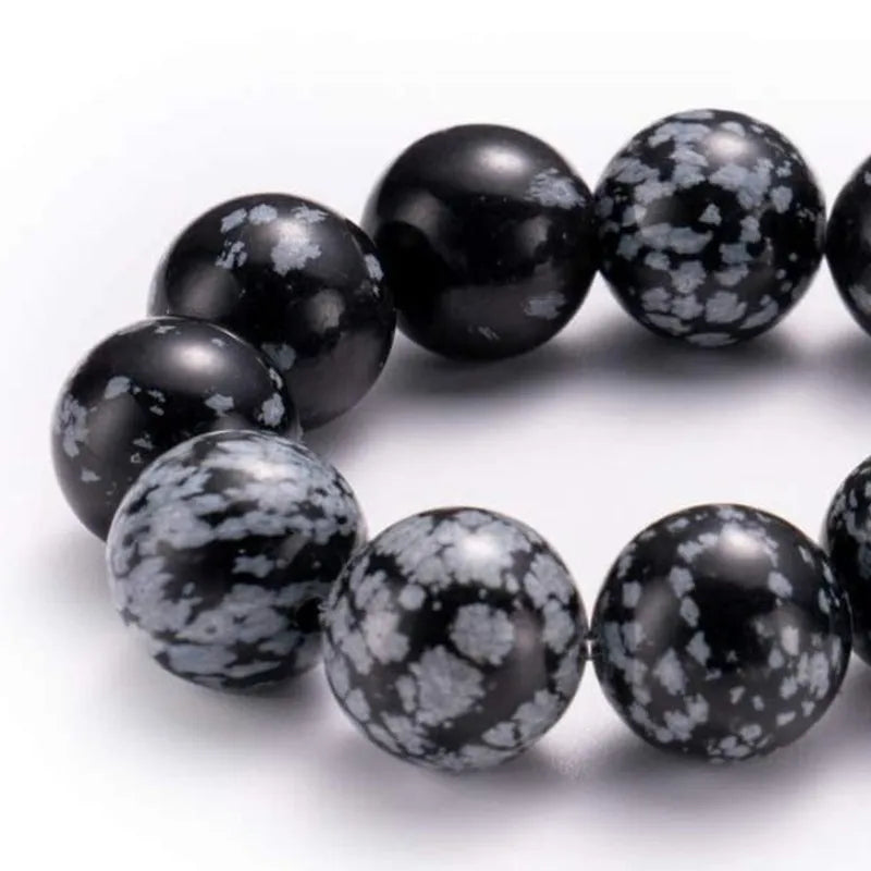 Ädelsten pärlor Natural snowflake Obsidian