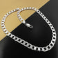 Curb kedja halsband 925 silver