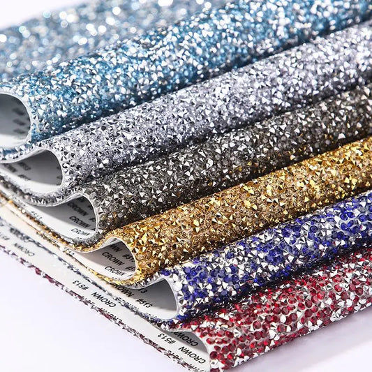 24x20cm ark strass tejp med trekantiga strass stenar