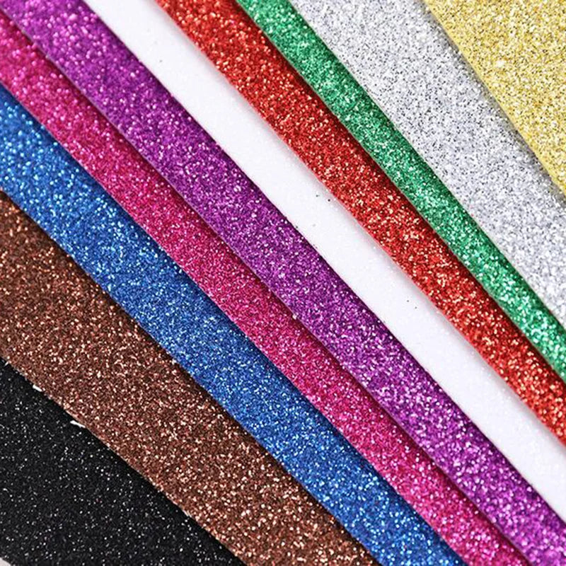 10-pack skum papper med glitter