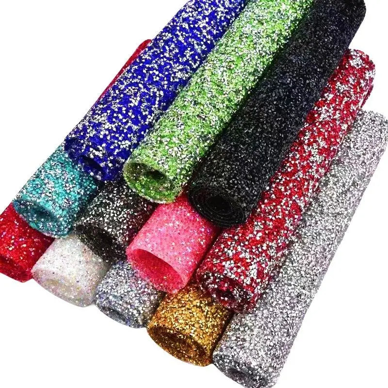 24x20cm ark strass tejp med trekantiga strass stenar