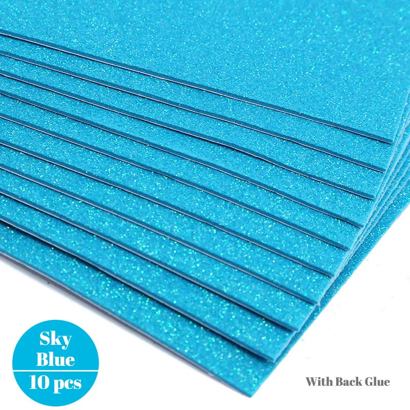 10-pack skum papper med glitter