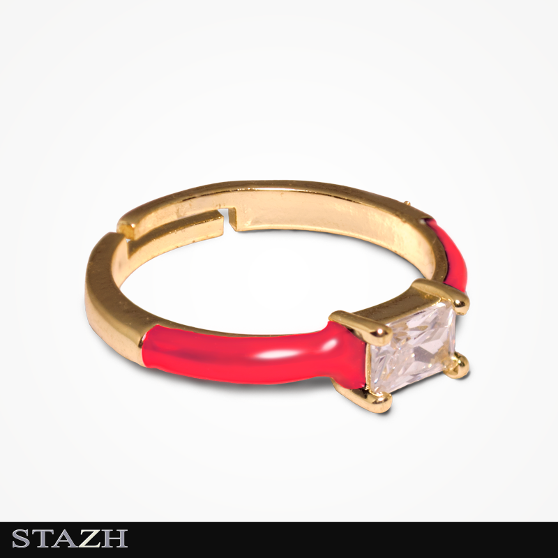 Cubic zirconia-ring