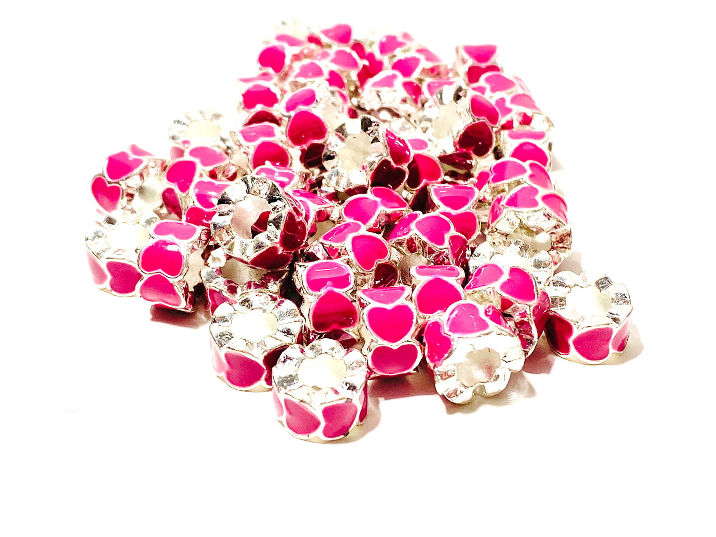 European beads - Pink Heart